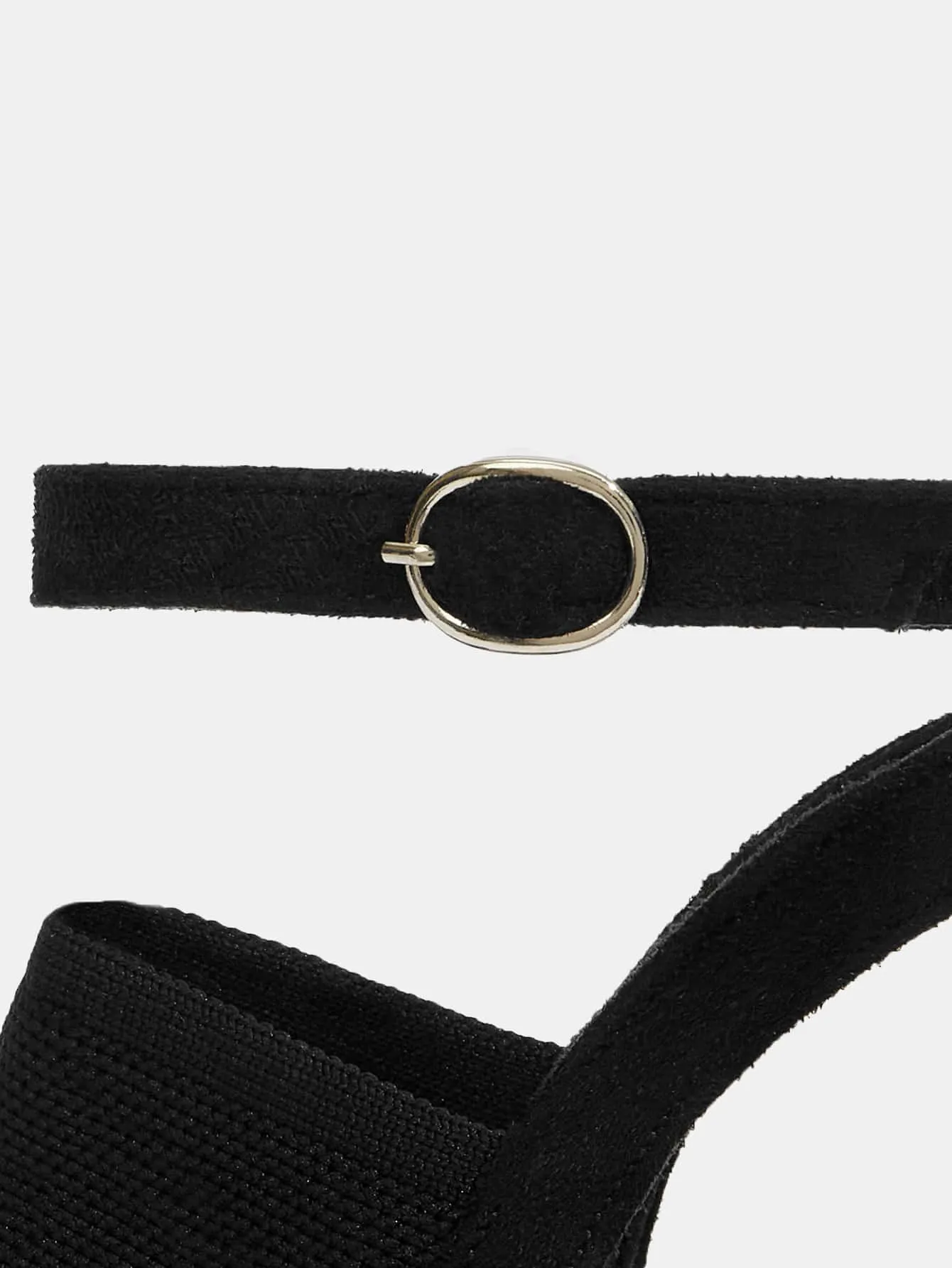 Basic Minimalist Knit Stiletto Heeled Ankle Strap Sandals