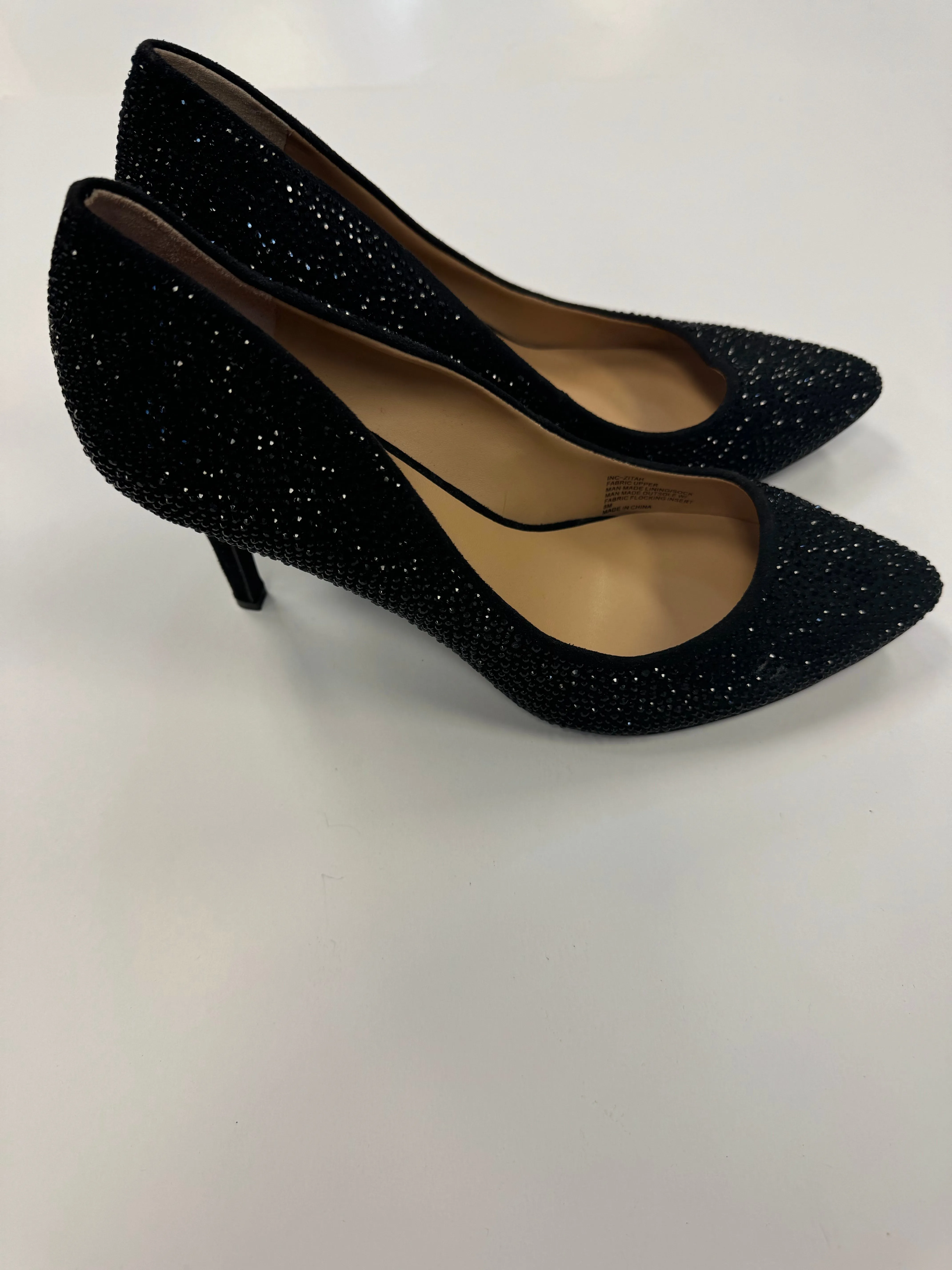 Black Shoes Heels Stiletto Inc, Size 8