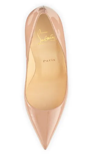 Christian Louboutin - "So Kate" 120 Nude Patent Point Toe High Heel - IT 39