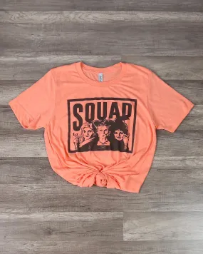 Distracted - Squad Goals Hocus Pocus Halloween Graphic Tee in Heather Orange