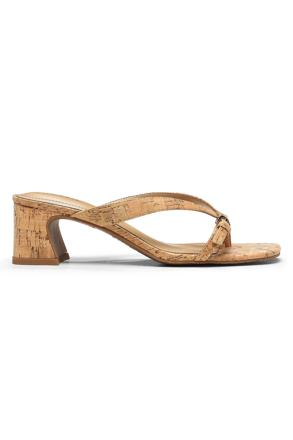 Glam Block Heel Sandals In Wide Width - Natural