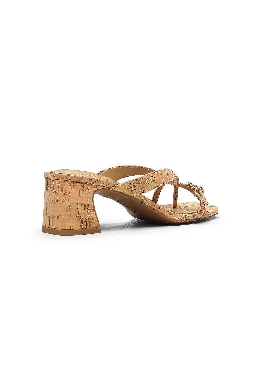 Glam Block Heel Sandals In Wide Width - Natural