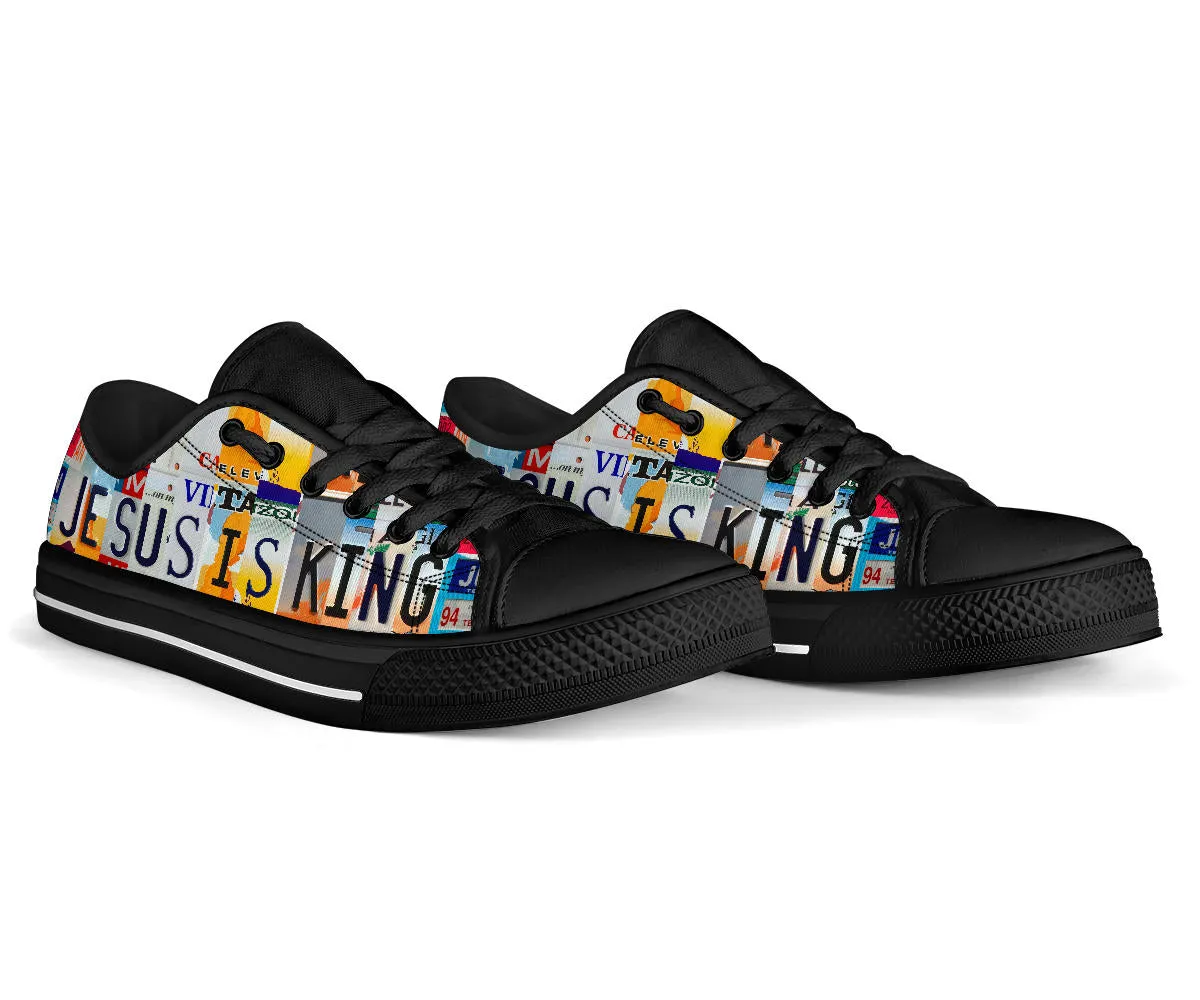 Jesus is King Custom License Plate Shoes