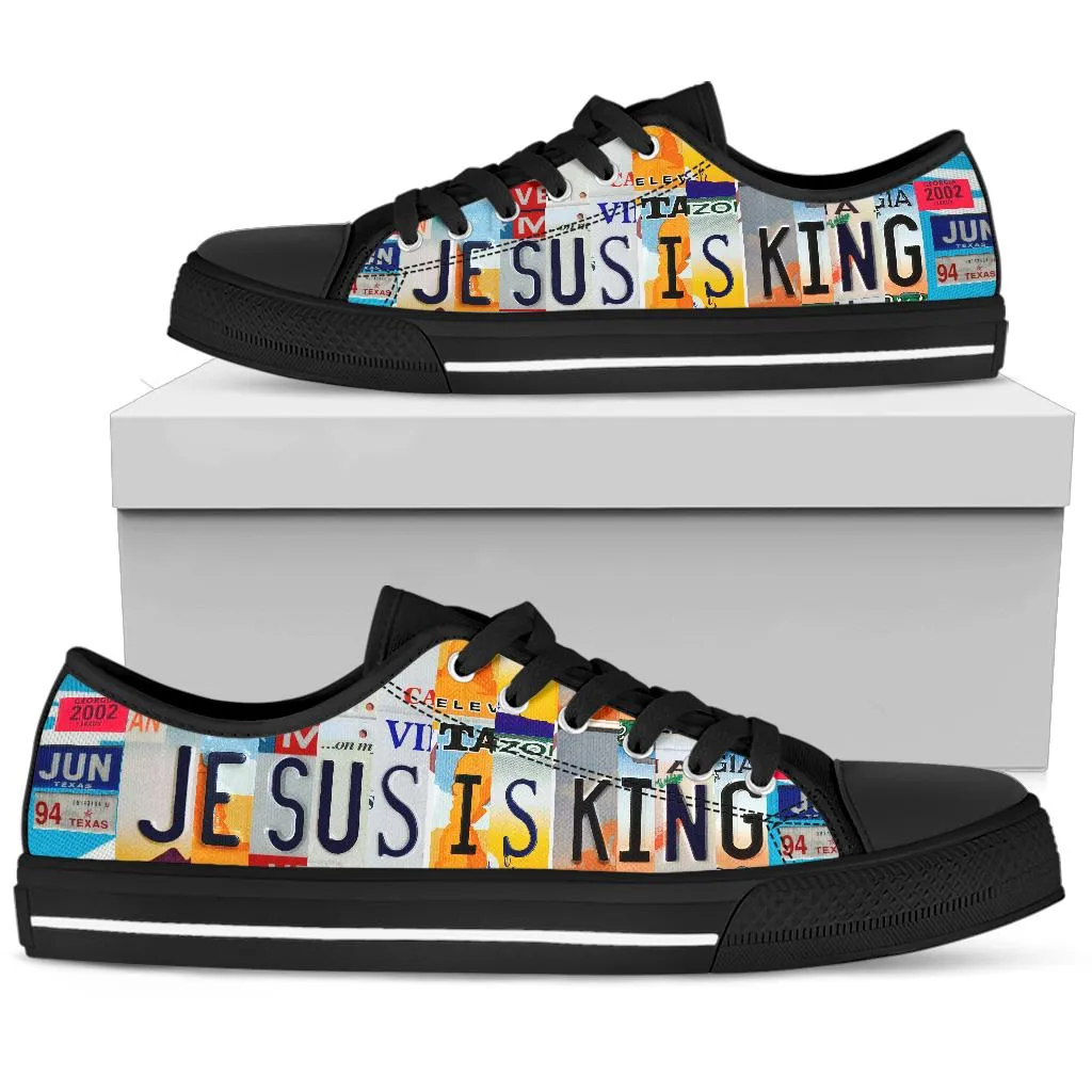 Jesus is King Custom License Plate Shoes