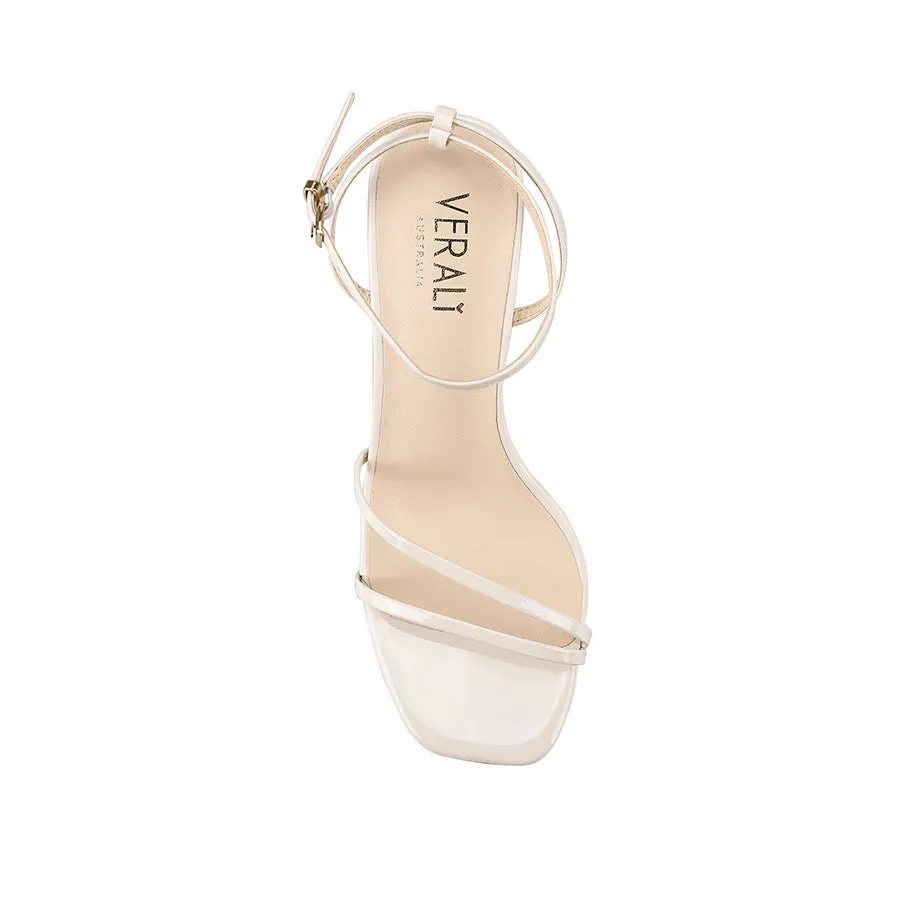 Kimmy Slim Strappy Heels - Bone Patent